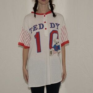 Vintage 80s graphic t shirt teddy bear graphic size XXL night gear